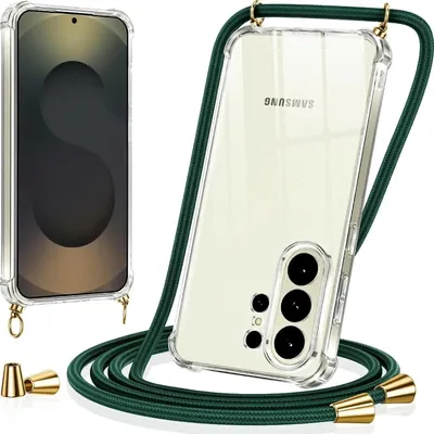 Immagine prodotto di Cordino per Samsung Galaxy A05s: custodia a tracolla con cordino, verde
