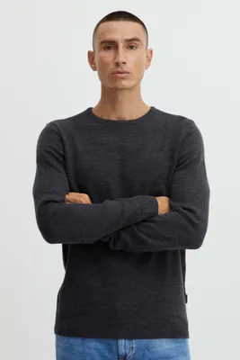 Produktbild von Blend 20714834 Herren Strickpullover Feinstrick Pullover mit Rundhalskragen Meliert
