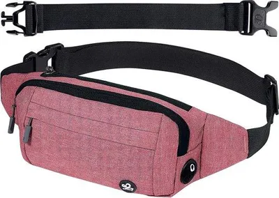 Produktbild von Unyqoos® Bauchtasche (Uni) – wasserdichtes Nylon, klein, 3 Reißverschluss-Fächer, Kopfhörer-/Kabelausgang, verstellbarer Gurt 40–125 cm + 30 cm Verlängerung, Reise & Outdoor