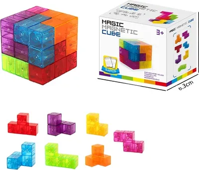 Produktbild von Magnetisches Baukasten-Set "Magic Magnetic Cube" - Transparent