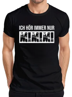 Productafbeelding van "Altijd maar 'mi-mi-mi'. Grappige spreuk. Sarcastisch. Kantoorkleding. Cadeau voor heren. T-shirt, zwart, maat S."
