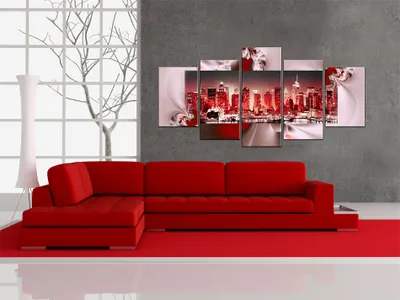 Produktbild von Akustikbild New York 200x100 cm Bilder Akustikschaum Hochleistungsschallabsorber Schallschutz Leinwand 5 tlg Wandbild Raumakustik Schalldämmung 51449
