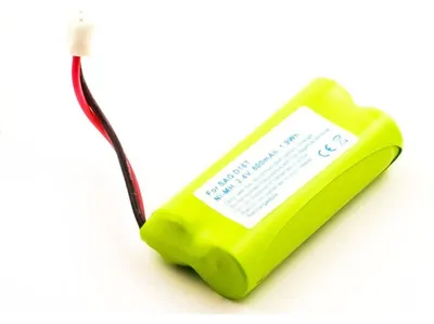 Produktbild von Akku für Sagem DT16T Duo 2 NiMH 2,4 Volt 600 mAh grün.