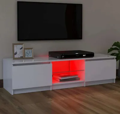 Produktbild von Hochwertigen Möbel TV-Schränke - Weiß TV-Schrank mit LED-Leuchten Weiß 120x30x36cm NEU7265795