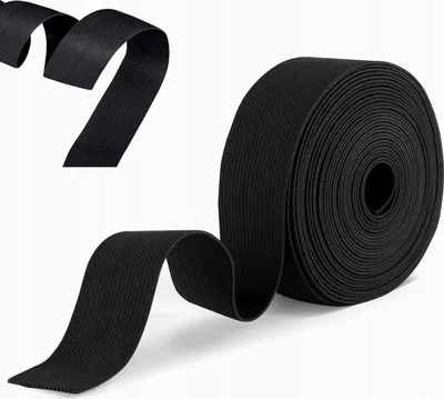 Produktbild von Schwarzes elastisches Gummiband 30mm für Nähprojekte