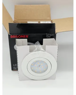 Produktbild von Briloner LED Einbauleuchten 3er Set Alu 5,5W 470lm 3000K IP23 Dimmbar Schwenkbar Weiß