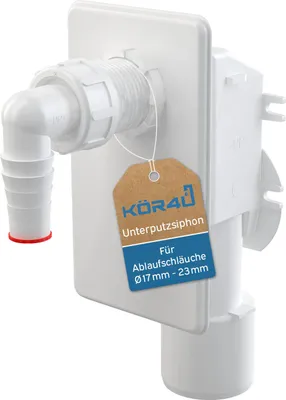 Produktbild von kör4u Unterputzsiphon für die Waschgeräte Weiß DN40 und DN50 APS4