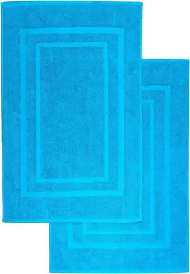 Immagine prodotto di Tappetini da bagno Unyqoos® – Set da 2 pezzi, 100% cotone, 50 x 80 cm, tappetini da bagno assorbenti in spugna, 800 g/m², senza rivestimento antiscivolo, Oeko-Tex Standard 100