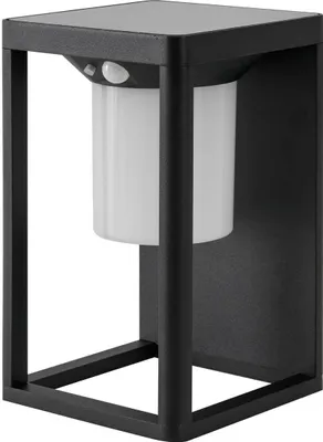 Produktbild von Lucande LED-Solar-Wandleuchte Tilena, schwarz, Alu, Sensor
