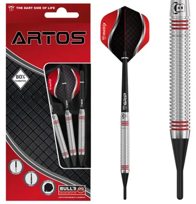 Produktbild von BULL'S Artos AR3 Softdart, Red 80% Tungsten - 18g -- 1 Satz