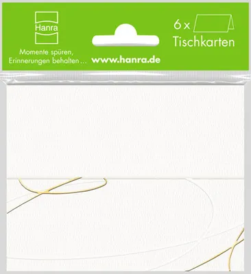 Produktbild von Tischkarte - 6er-Set - 6 Stück im Topper - Tischkarten im Format: 9 x