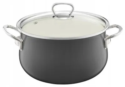 Produktbild von Emalia Olkusz Emaillierter Kochtopf Grau 1.3L mit Deckel
