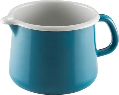 Produktbild von Riess Schneltopf Ø12cm 1 Liter Emaille Nouvelle Aquamarin extrastark Induktion