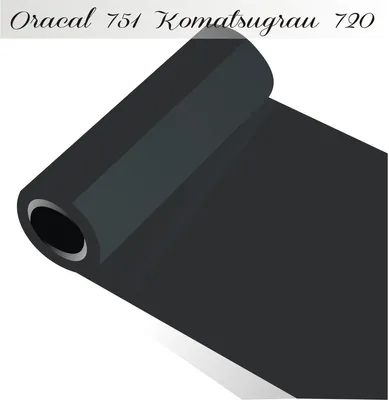 Produktbild von Oracal 751 - Orafol Folie 5m (Laufmeter) freie Farbwahl 118 glänzende Farben - glanz in 4 Größen, 126 cm Folienhöhe komatsugrau - 720