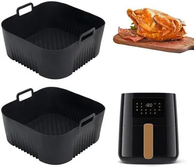 Obrázek produktu pro Silikonové příslušenství do horkovzdušné fritézy – vhodné do fritézy – sada 2 kusů – 100% vhodné pro styk s potravinami