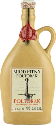 Produktbild von Półtorak-Półtorak-Honig (Eineinhlber) 0,75L im Steinzeuggefäß | Met Honigwein Metwein Honigmet | 750 ml | 16% Alkohol | Polnische Produktion | Geschenkidee | 18+