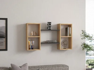 Produktbild von Skye Decor, Bambi, Wandregal, Saphir, 100 % MELAMINBESCHICHTETE SPANPLATTEN, 105 x 19,6 x 60 cm