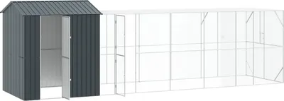 Immagine prodotto di vidaXL Gabbia per uccelli antracite 824 x 208 x 247 cm Acciaio zincato