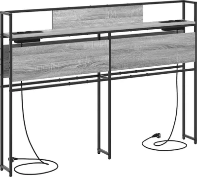 Imagen del producto de Cabecera de almacenamiento Gris sonoma Madera contrachapada