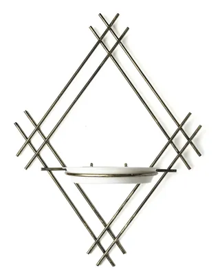 Zdjęcie produktu dla Kwietnik ścienny metalowy LOFT złota patyna