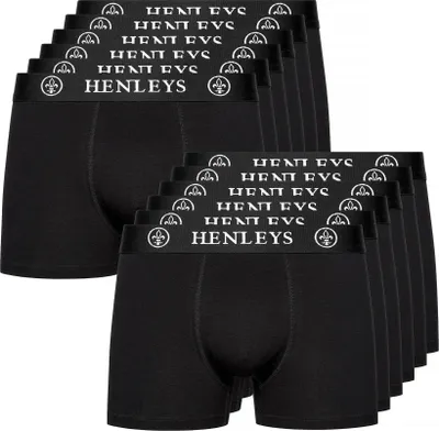 Produktbild von Henleys - "McBlacken" Boxershorts für Herren(12er-Pack) BG1337 (S) (Schwarz)