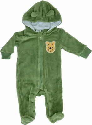 Produktbild von Winnie Puuh Fleece Overall für Babys Weicher Schutz und Wärme für die Kleinsten Grün 86/92