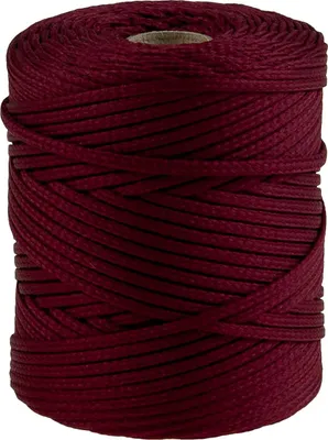 Produktbild von Polyester-Schnur 100m Kordel 4mm, PES Kordel Flechtschnur, Polyesterkordel, Farbe:weinrot