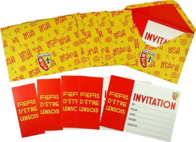 Obrázok produktu pre 6 pozvánok RC Lens Žltá Červená -