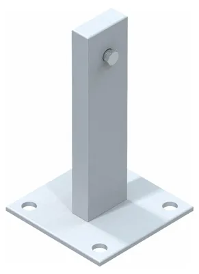 Produktbild von Zarges Fußplatte Stahl verzinkt 120x120mm