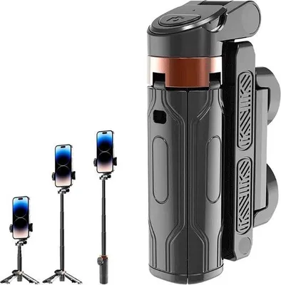 Image de Trépied de poche pivotant avec télécommande amovible, compact, pour smartphone