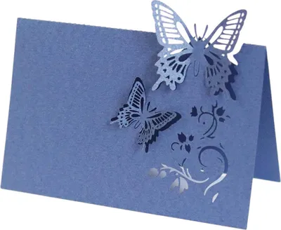 Image de 50PCS Cartes de Table Papillon 3D, Cartes de Table Papillon 3D Cartes de Table Nom Elégant Pour Décoration de Table Réception Party