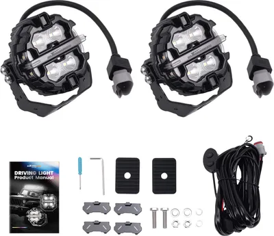 Produktbild von LED-Zusatzscheinwerfer rund 3,5" RGB DRL für Off Road ATV Bernstein 3000K Weiß 6000K