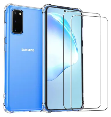 Obrázok produktu pre sada ochranných krytov 2v1 pre Samsung Galaxy A23 5G pozostáva z 2x ochranného skla 9H a 1x silikónového puzdra - priehľadného krytu