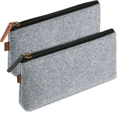 Image de Trousse à deux compartiments, trousse pour cartable, étui à lunettes, trousse à pinceaux de maquillage, 22 × 9 cm