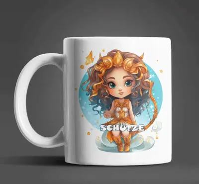 Produktbild von Sternzeichen Tierkreis Kaffeetasse Tasse Geschenkidee Geschenk 330 ml – Schütze