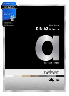 Produktbild von nielsen Aluminium Bilderrahmen Alpha, 29,7x42 cm (A3), Silber