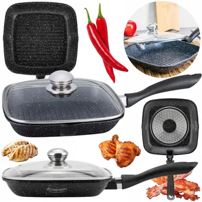 Produktbild von Edenberg Grillpfanne Marmorbeschichtung mit Deckel 24cm