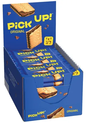 Image de Pick Up Choco Biscuits au beurre et au chocolat grand emballage 24 x 28g