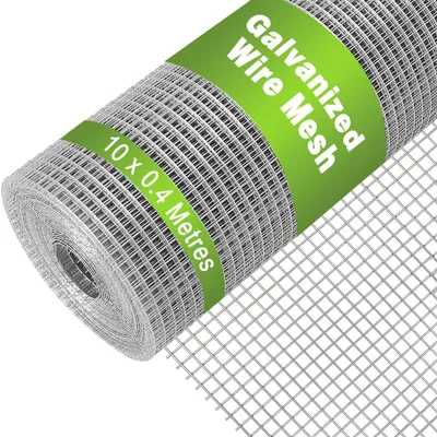 Drahtgitter feinmaschig 40 cm x 10 m, 6,3 mm, verzinkt