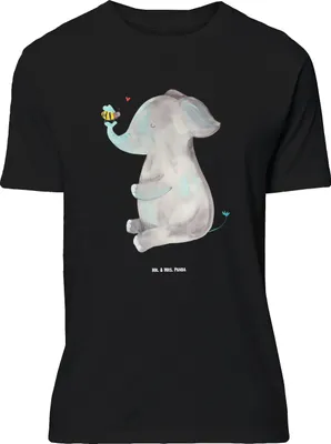 Produktbild von Mr. & Mrs. Panda Größe M T-Shirt Elefant Biene - Schwarz - Geschenk, Herren, Liebesspruch, Jahrestag, mit Spruch, Shirt, Tshirt, Lustige Sprüche, Liebe, Hochzeitsgeschenk