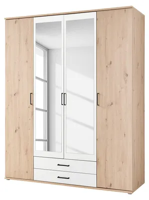 Produktbild von home24 Drehtürenschrank - Eiche Artisan Nachbildung / Weiß