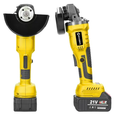 Zdjęcie produktu dla Akumulatorowa szlifierka kątowa 21V 125mm M14 bezszczotkowa szlifierka polerka z 2 akumulatorami