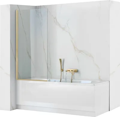 Immagine prodotto di Schermo vasca Rea ELEGANT 80 Brush Gold