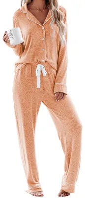 Imagen del producto de Pijama de mujer Aamikast, conjunto de dos piezas, largo, con botones