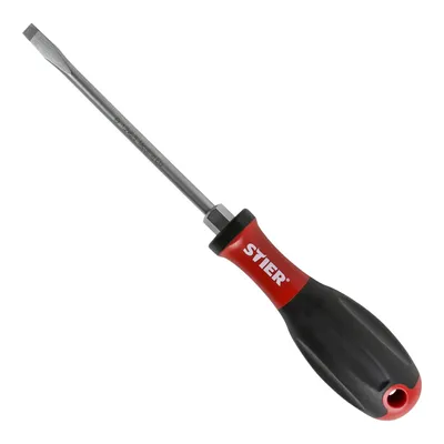 Produktbild von STIER Schlitz-Schraubendreher mit 3K-Kraft-Griff + Sechskant-Schlüsselhilfe / Schlitz-Klingenbreite x Schlitz-Klingenstärke 3,0 x 0,5 mm, Schraubenzieher, Schlitzschraubenzieher