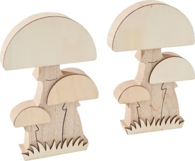 Produktbild von VBS Holz-Pilze, 2 Stück