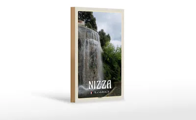 Produktbild von Holzschild Reise 12x18 cm Nizza Frankreich Schloßberg Dekoration