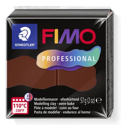 Immagine prodotto di FIMO 8040-77 Argilla da modellare FIMO PROFESSIONAL, indurimento a forno, 57 g, cioccolato