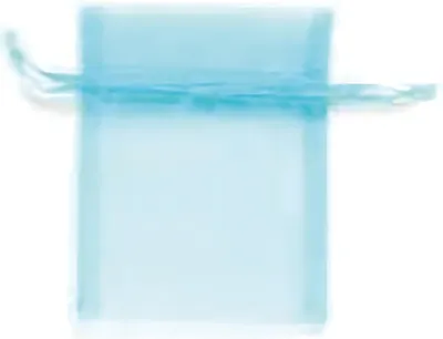 Produktbild von Glorex Organzasäckchen hellblau, 8 x 10 cm, 6 Stück