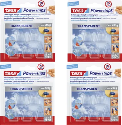 Obrázok produktu pre tesa samolepiace háčiky na dekorácie, transparentné